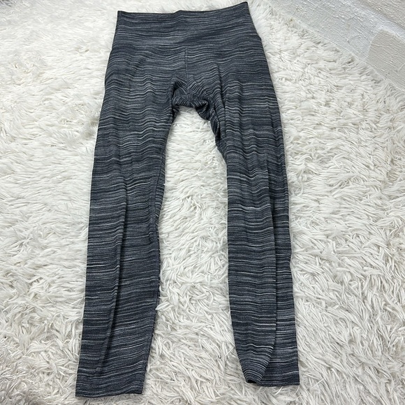Lululemon Align Pant II 25" Mini Space Dye Herringbone Heathered Black White - Picture 1 of 6